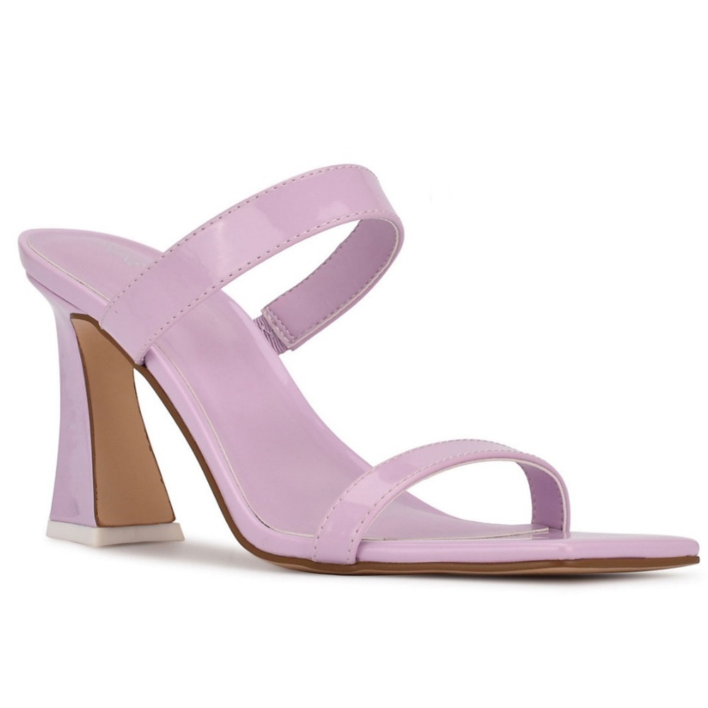 Nine West Dilene Women's Dress Sandals Heels Prom Light Purple Lilac Lavender 5